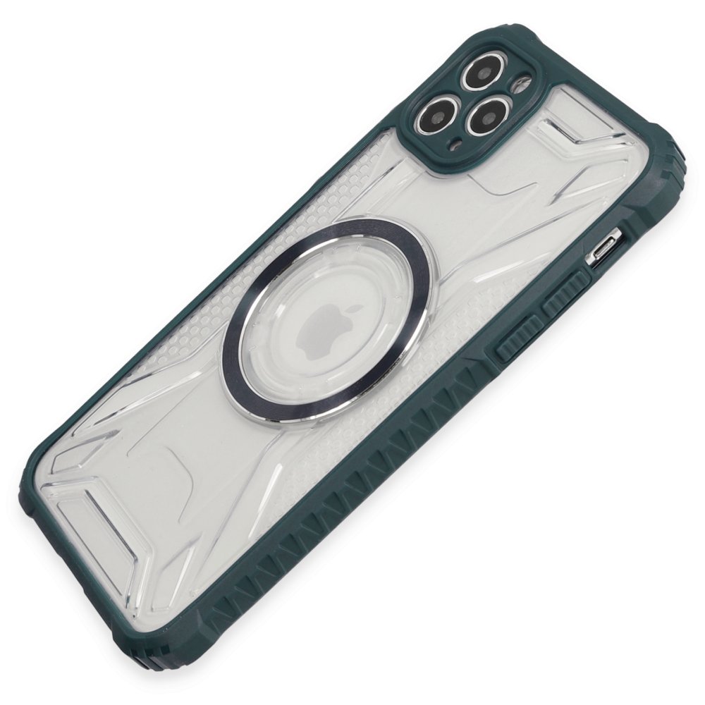  iPhone 11 Pro Kılıf Prag Magneticsafe Kapak - Koyu Yeşil