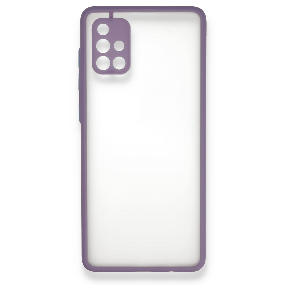  Samsung Galaxy A71 Kılıf Montreal Silikon Kapak - Mor