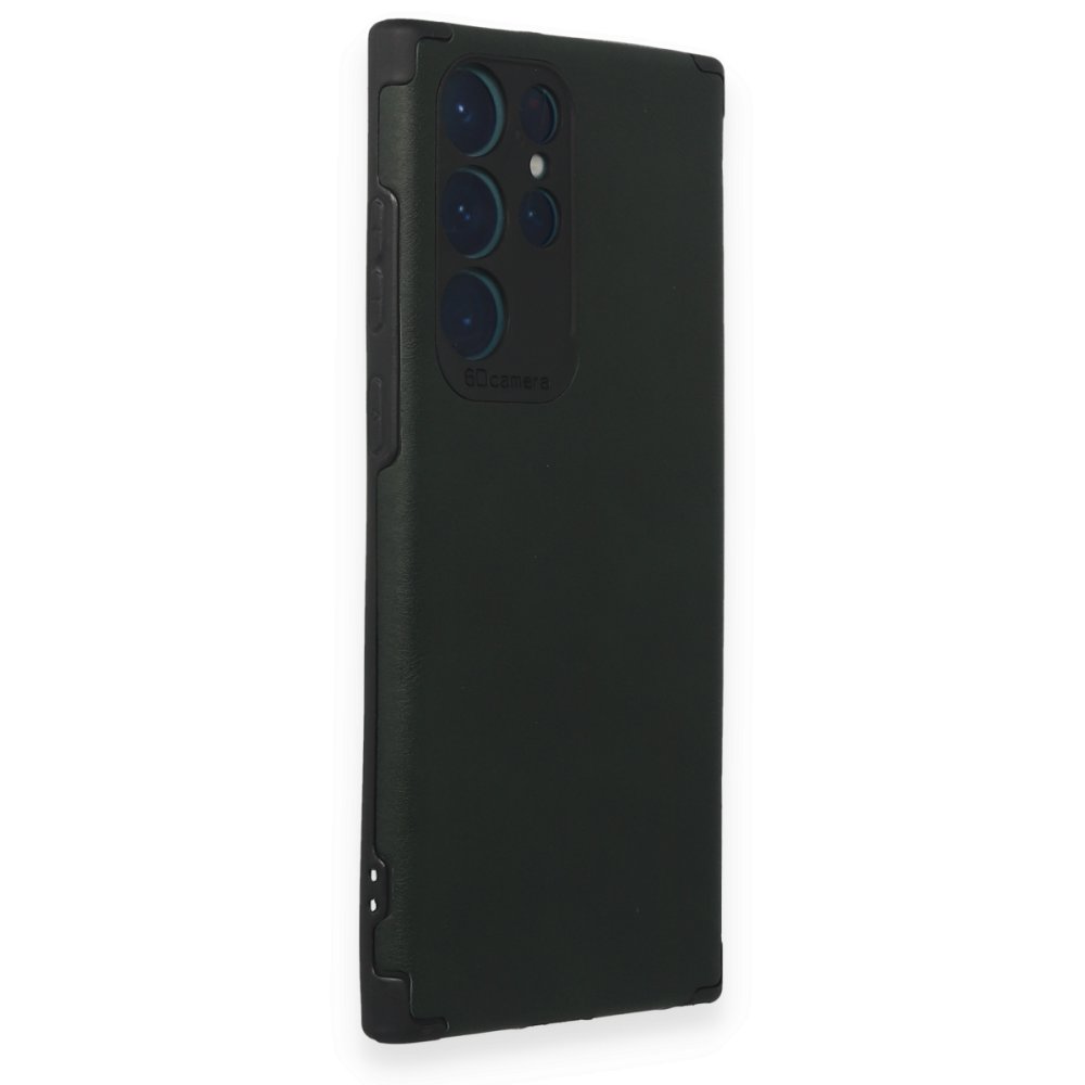  Samsung Galaxy S22 Ultra Kılıf Loop Deri Silikon - Yeşil