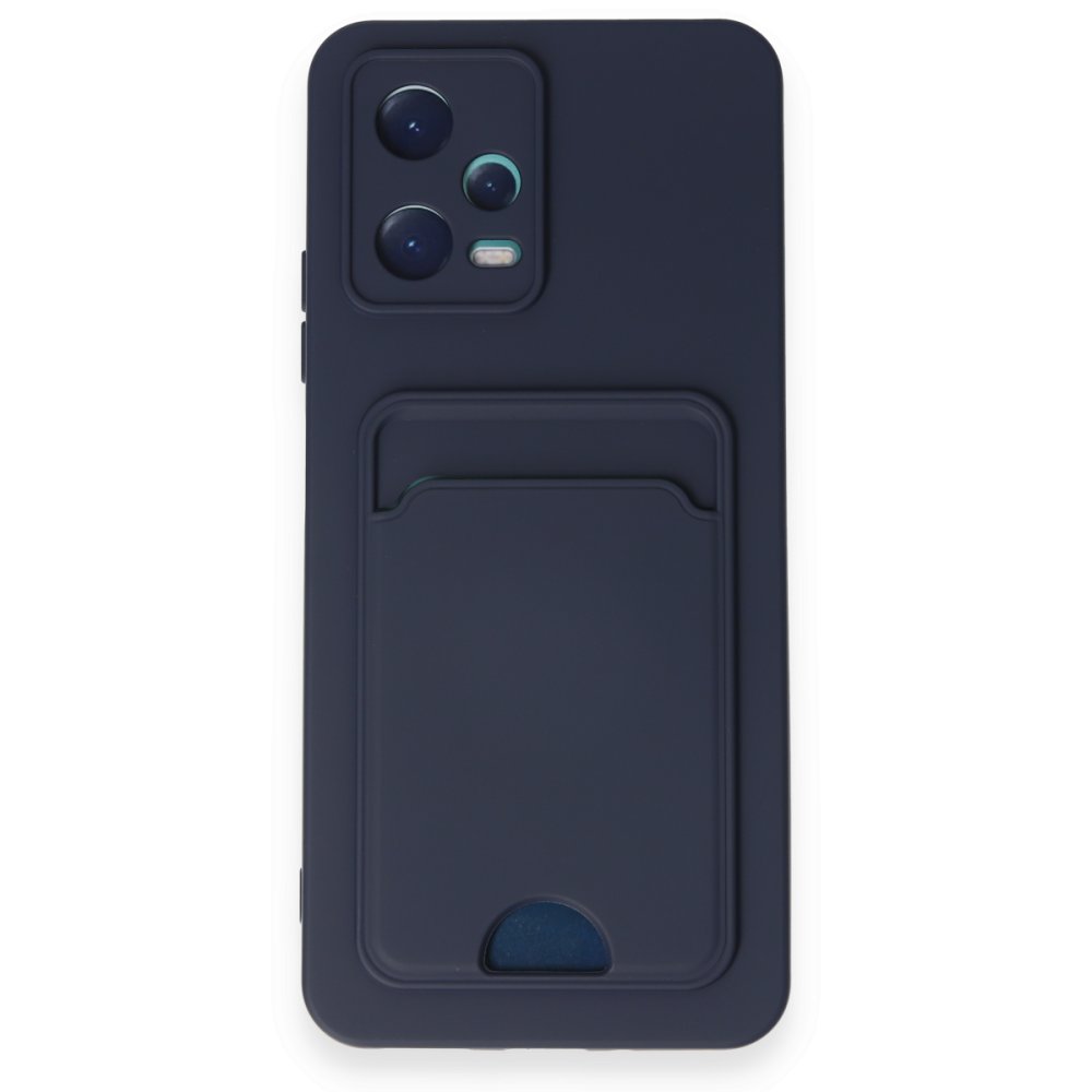 Redmi Note 12 5G Kılıf Kelvin Kartvizitli Silikon - Lacivert
