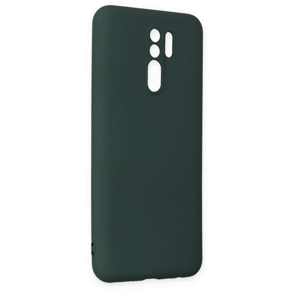 Redmi 9 Kılıf Nano içi Kadife Silikon - Koyu Yeşil Redmi 9 Kılıf Nano içi Kadife Silikon - Koyu Yeşil