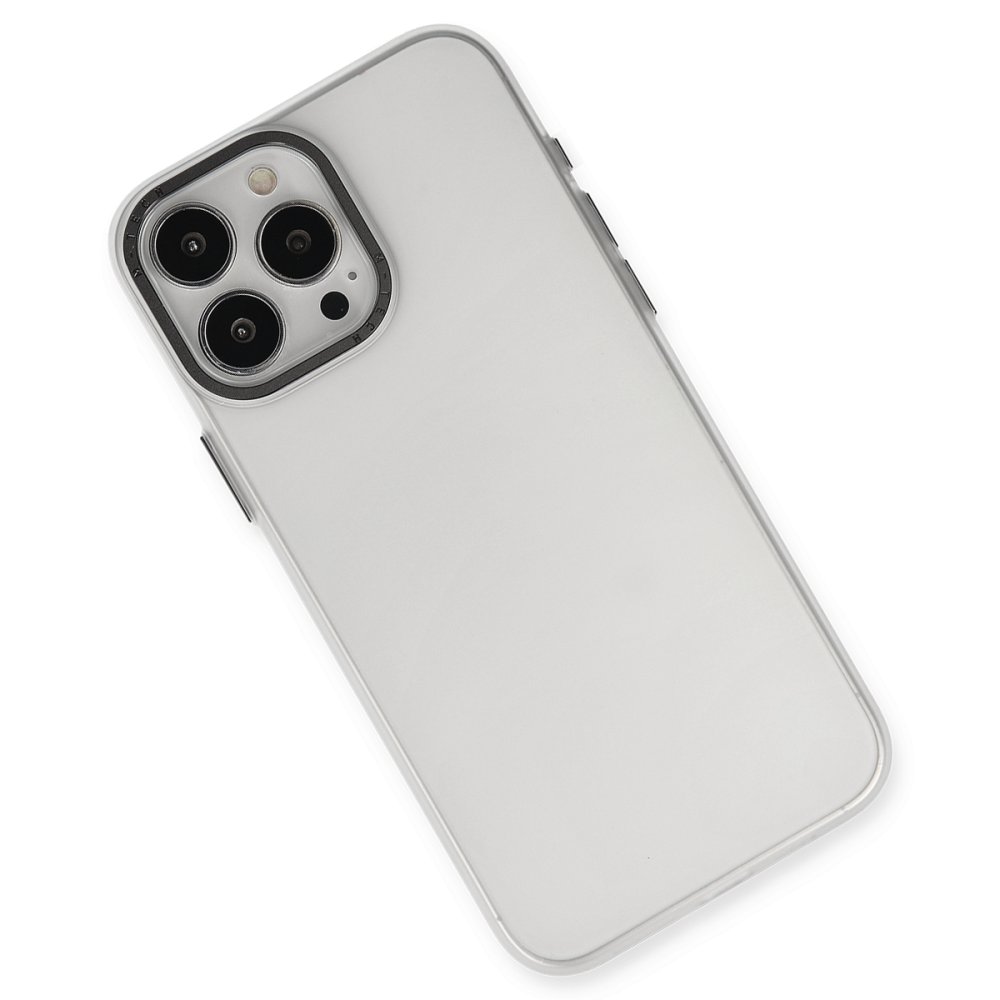  iPhone 15 Pro Max Kılıf Modos Metal Kapak - Şeffaf