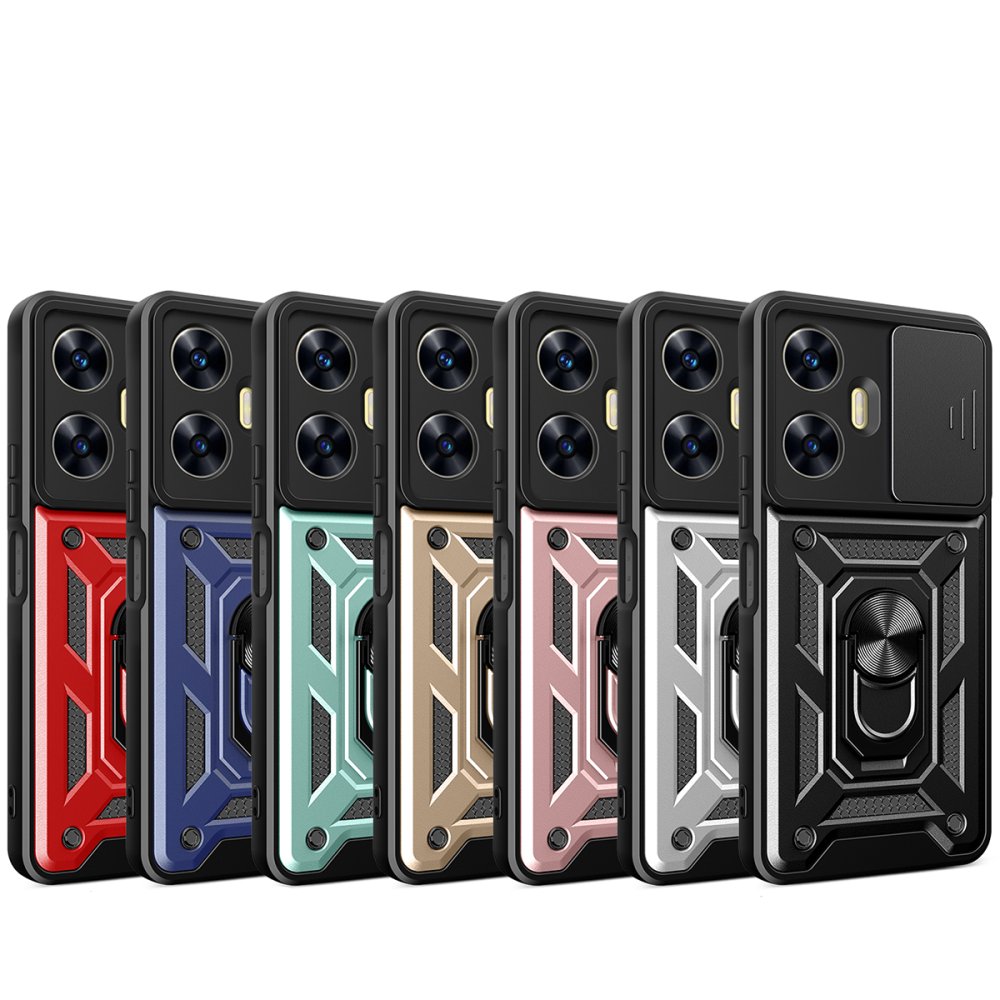 Realme C55 Kılıf Pars Lens Yüzüklü Silikon - Gümüş Realme C55 Kılıf Pars Lens Yüzüklü Silikon - Gümüş