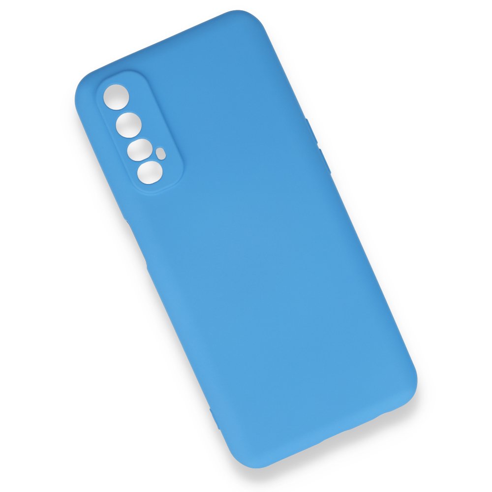 Realme 7 Kılıf Nano içi Kadife Silikon - Mavi Realme 7 Kılıf Nano içi Kadife Silikon - Mavi