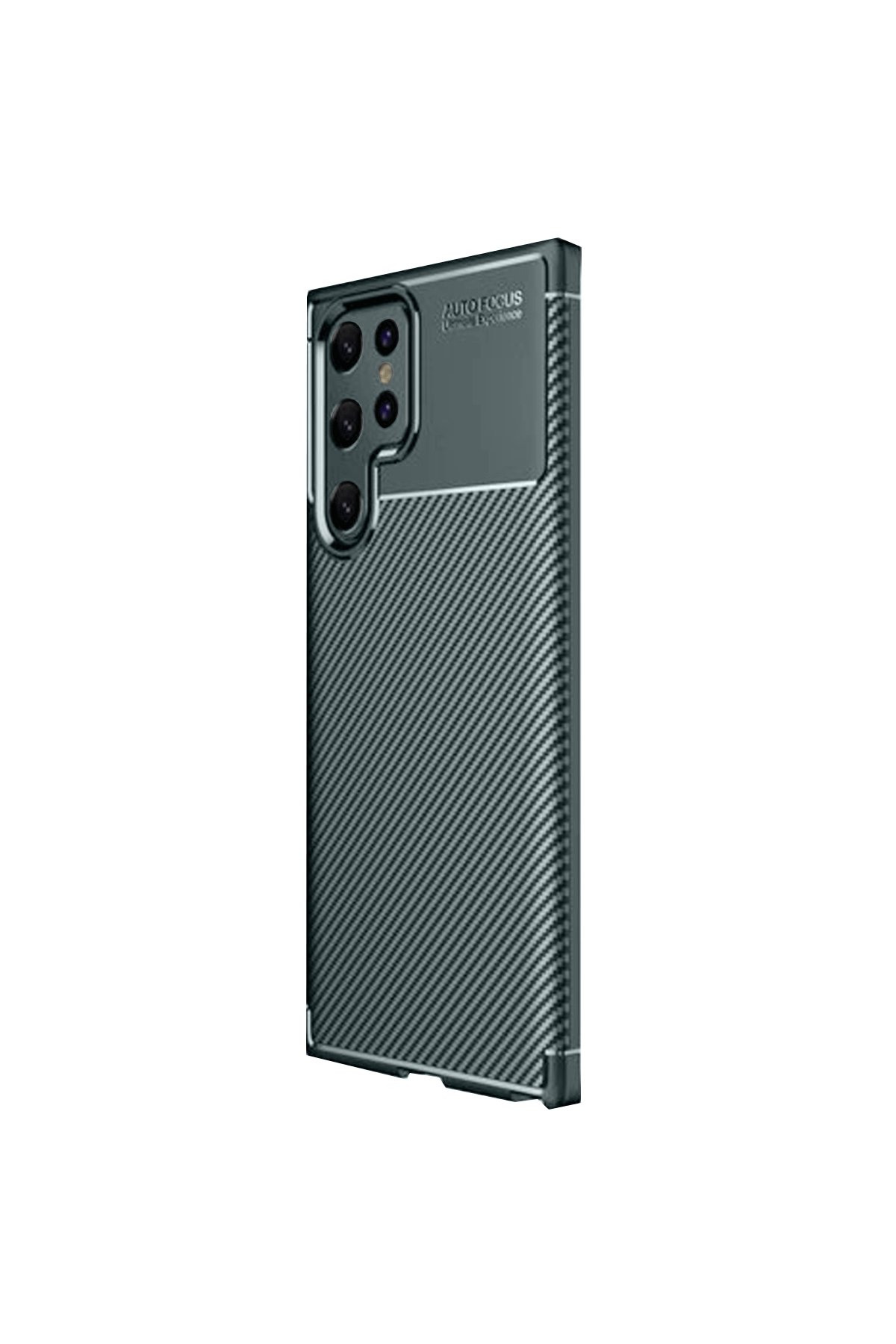  Samsung Galaxy S25 Ultra Kılıf Auto Focus Karbon Kapak - Koyu Yeşil