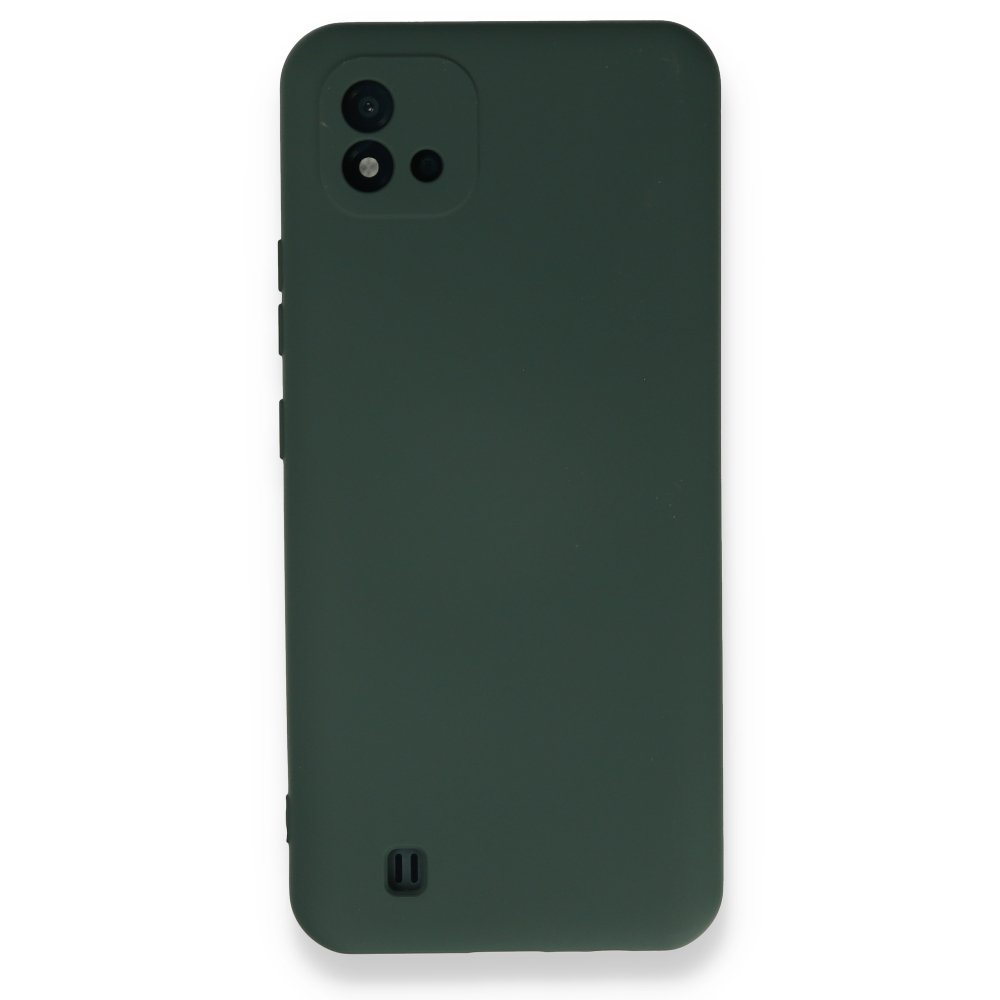 Realme C11 2021 Kılıf Nano içi Kadife Silikon - Koyu Yeşil  Realme C11 2021 Kılıf Nano içi Kadife Silikon - Koyu Yeşil