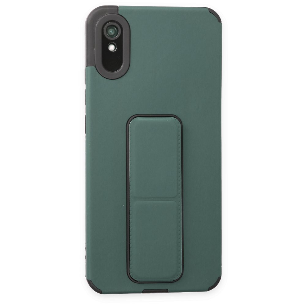 Redmi 9A Kılıf Mega Standlı Silikon - Yeşil Redmi 9A Kılıf Mega Standlı Silikon - Yeşil