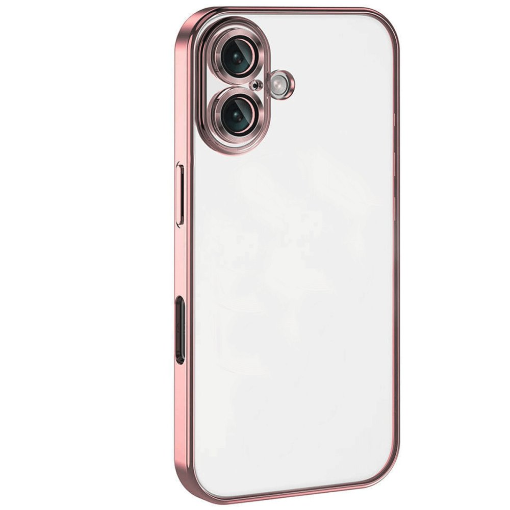  iPhone 16 Kılıf Razer Lensli Silikon - Pembe