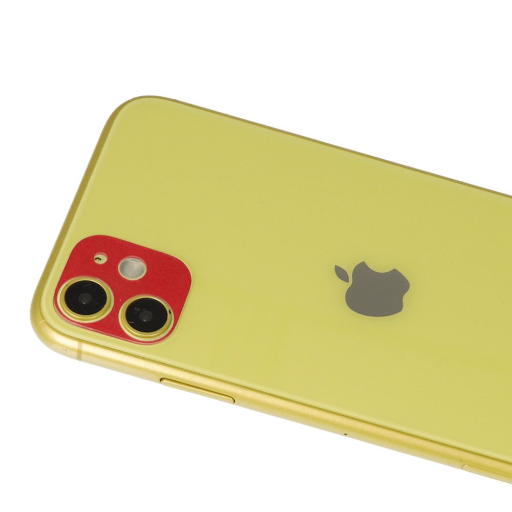  iPhone 11 Rainbow Kamera Lens Koruma Cam - Kırmızı