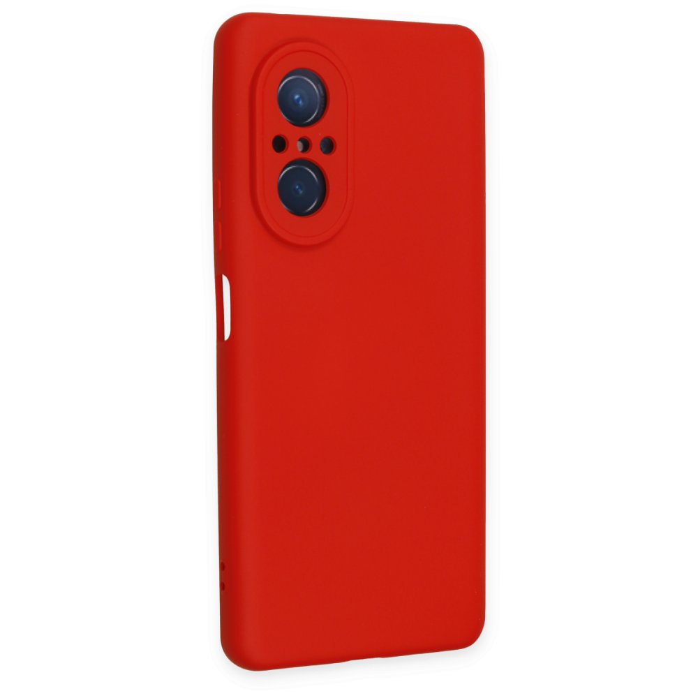  Huawei Nova 9 SE Kılıf Nano içi Kadife Silikon - Kırmızı