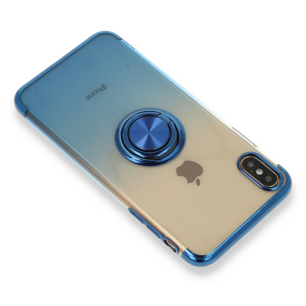  iPhone XS Max Kılıf Marvel Yüzüklü Silikon - Mavi