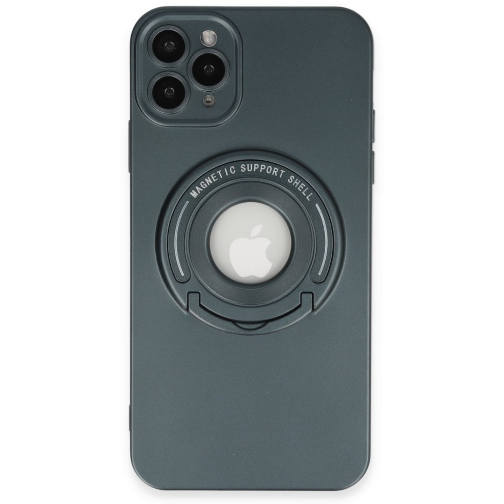  iPhone 11 Pro Max Kılıf Lukka Magneticsafe Kapak - Koyu Yeşil