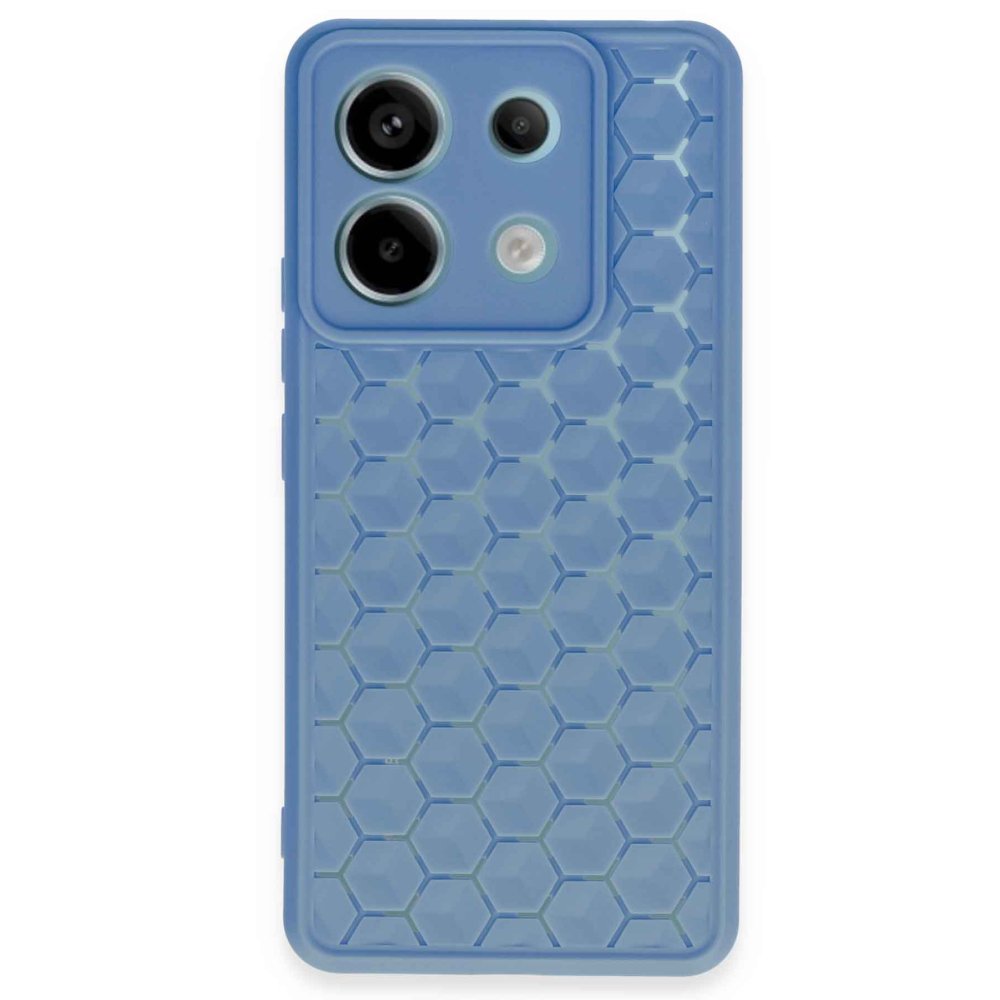Redmi Note 13 Pro 5G Kılıf Petek Silikon Kapak - Mavi Redmi Note 13 Pro 5G Kılıf Petek Silikon Kapak - Mavi