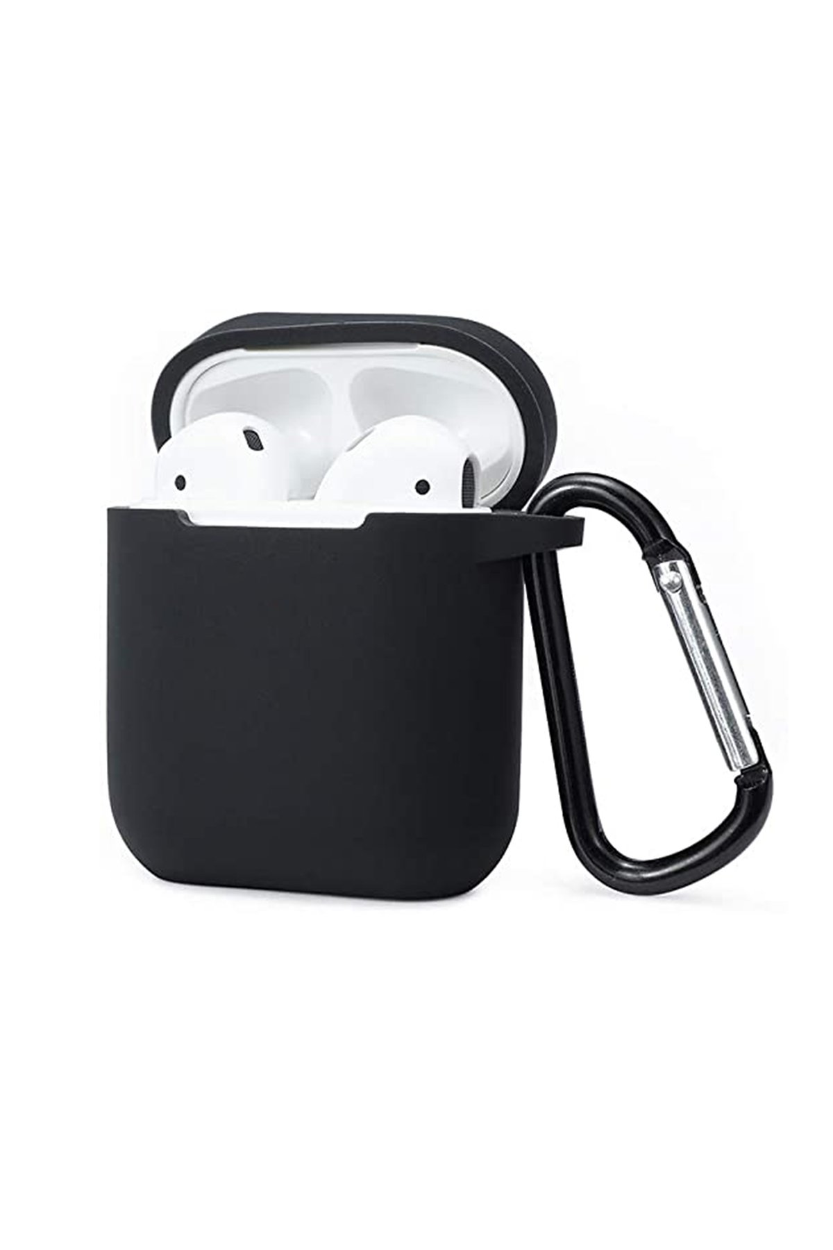 Airpods (1.nesil) Sert Silikon Kılıf - Siyah Airpods (1.nesil) Sert Silikon Kılıf - Siyah