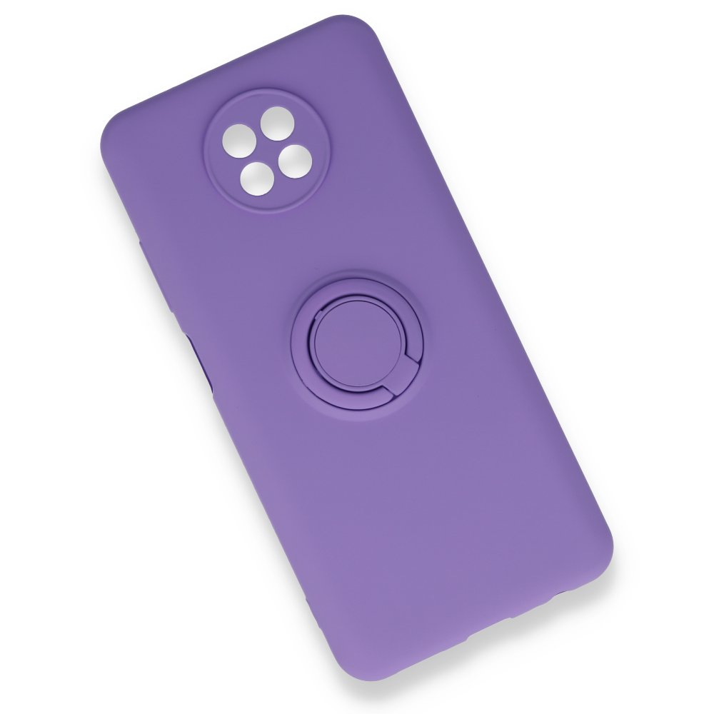 Redmi Note 9 5G Kılıf Viktor Yüzüklü Silikon - Mor Redmi Note 9 5G Kılıf Viktor Yüzüklü Silikon - Mor