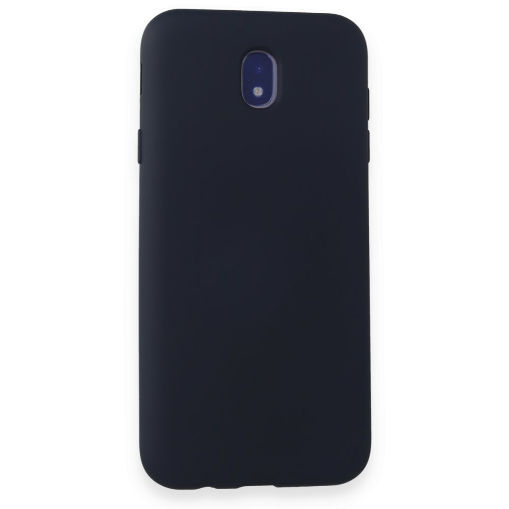  Samsung Galaxy J7 Pro / J730 Kılıf Nano içi Kadife Silikon - Koyu Mavi