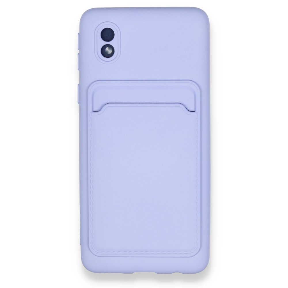  Samsung Galaxy A01 Core Kılıf Kelvin Kartvizitli Silikon - Lila
