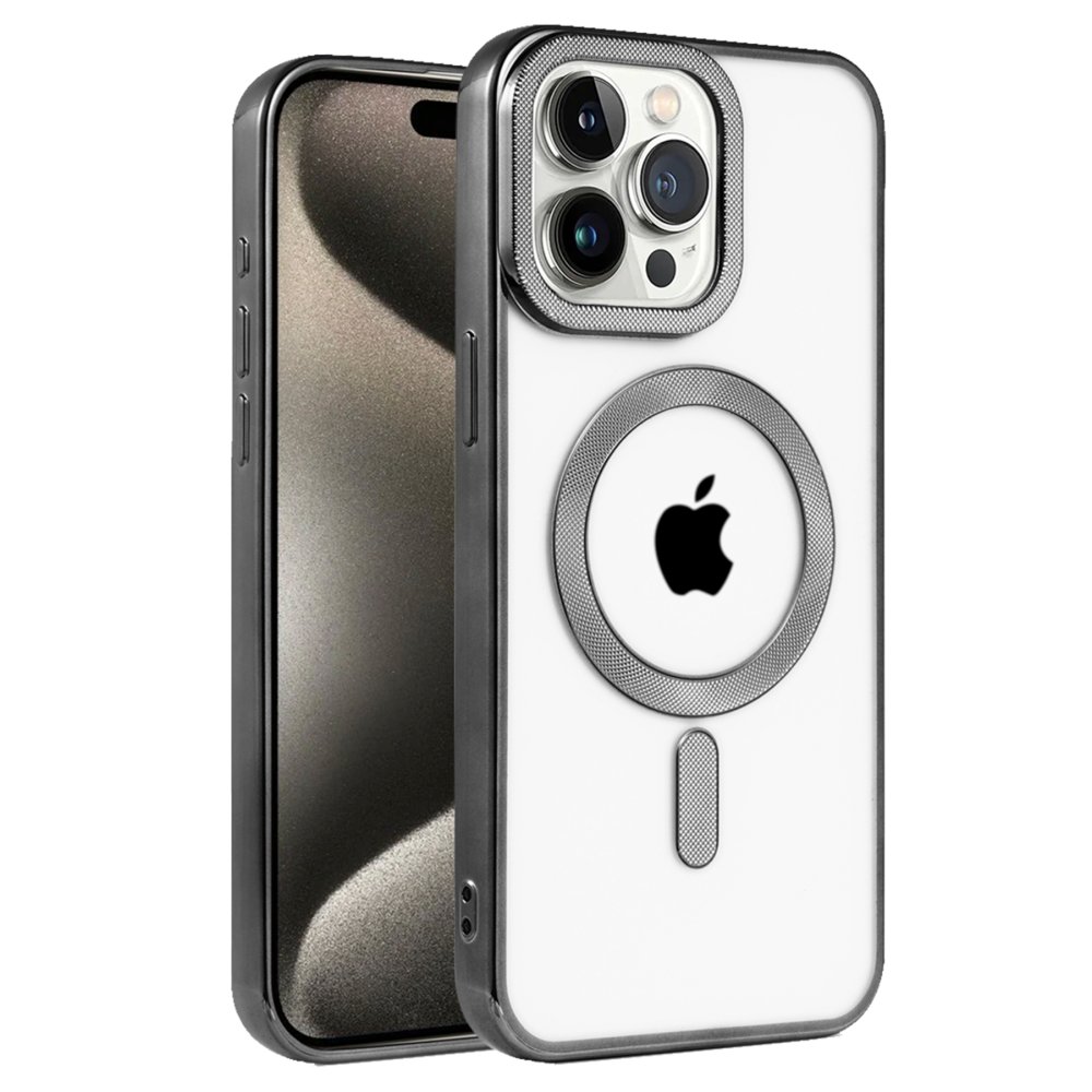 iPhone 14 Pro Max Kılıf Kronos Magsafe Kapak - Siyah  iPhone 14 Pro Max Kılıf Kronos Magsafe Kapak - Siyah