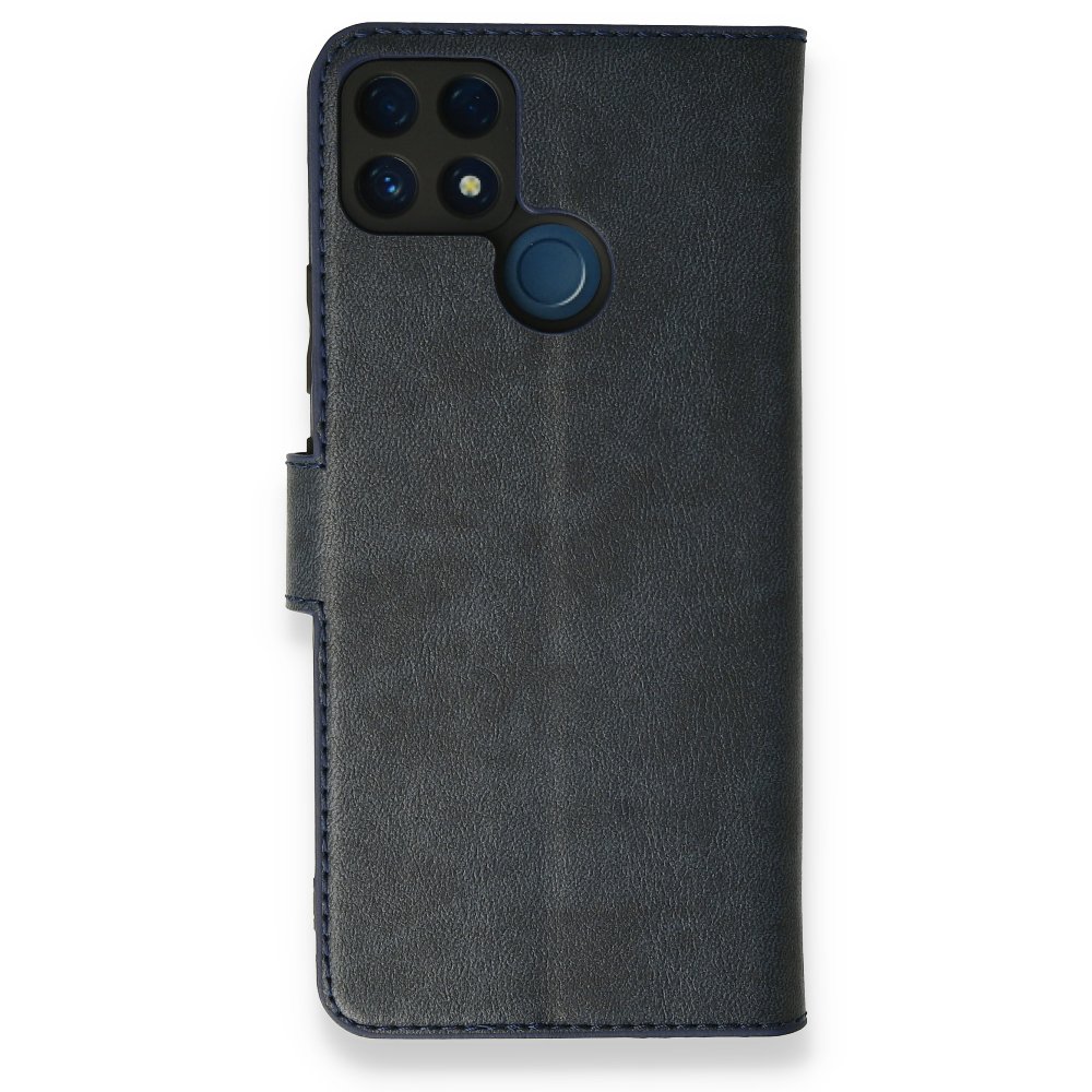 Realme C25 Kılıf Trend S Plus Kapaklı Kılıf - Lacivert  Realme C25 Kılıf Trend S Plus Kapaklı Kılıf - Lacivert