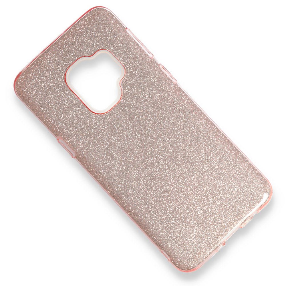 Samsung Galaxy S9 Kılıf Simli Katmanlı Silikon - Rose Samsung Galaxy S9 Kılıf Simli Katmanlı Silikon - Rose