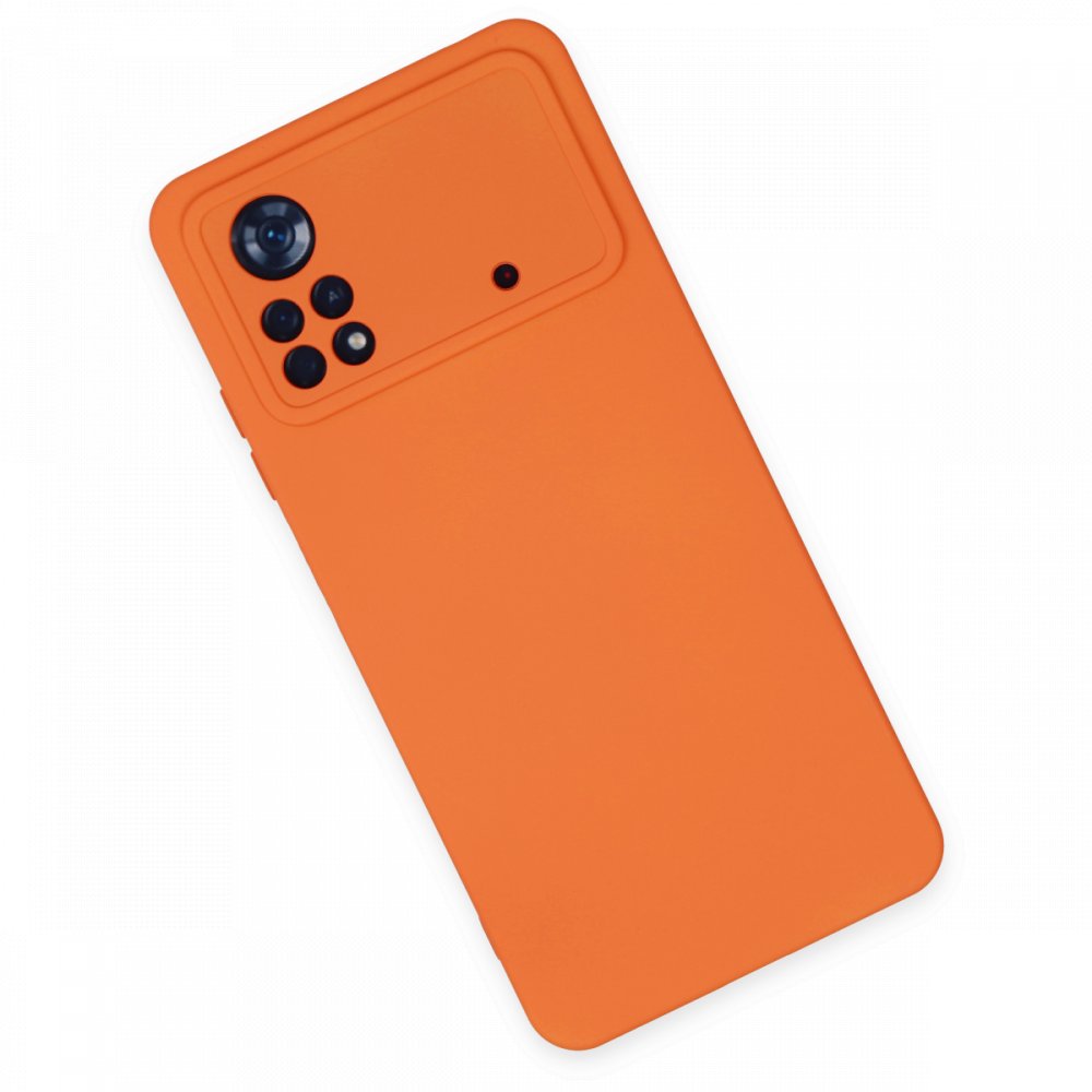  Xiaomi Poco X4 Pro 5G Kılıf Nano içi Kadife Silikon - Turuncu