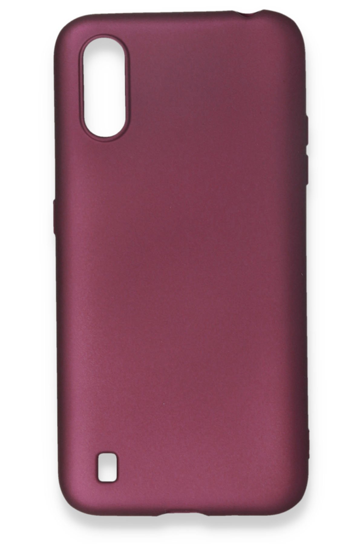  Samsung Galaxy A01 Kılıf First Silikon - Mürdüm