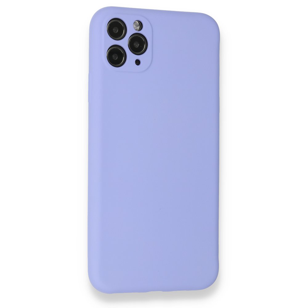  iPhone 11 Pro Max Kılıf Nano içi Kadife Silikon - Lila