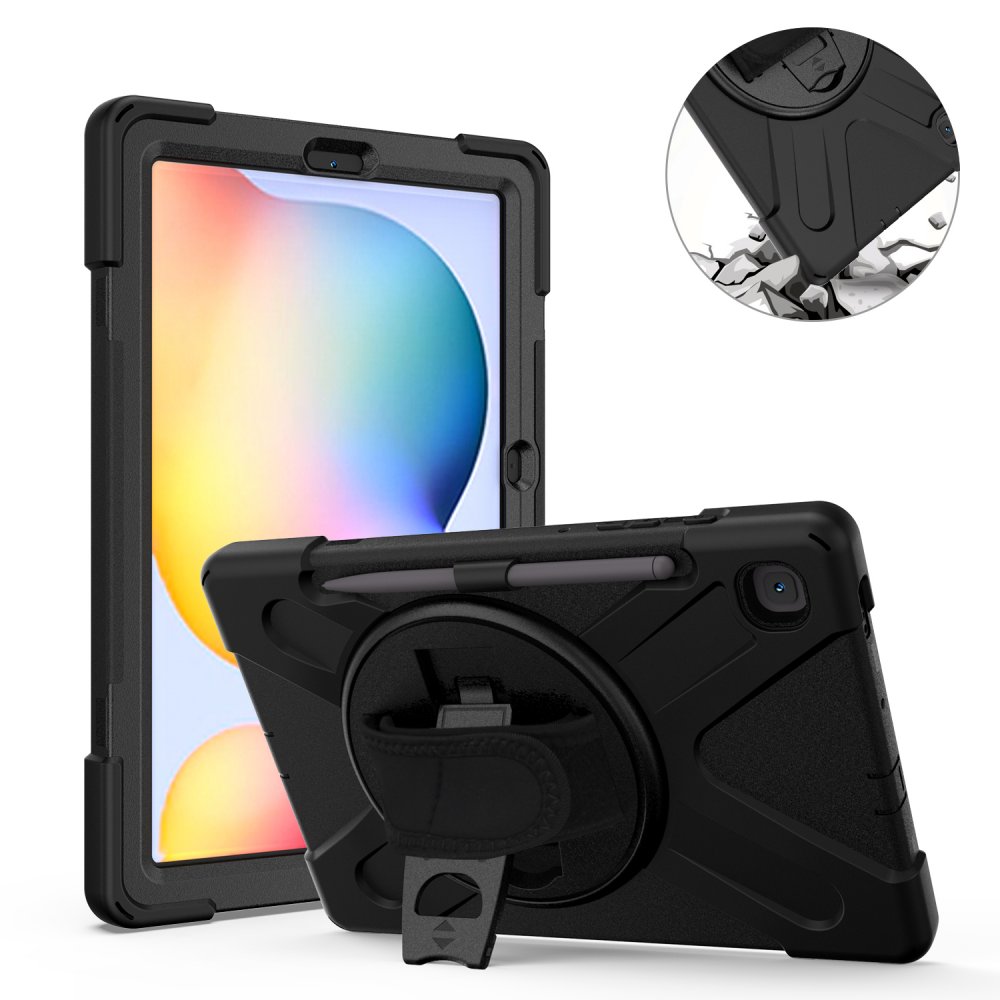  Samsung Galaxy P610 Tab S6 Lite 10.4 Kılıf Amazing Tablet Kapak - Siyah