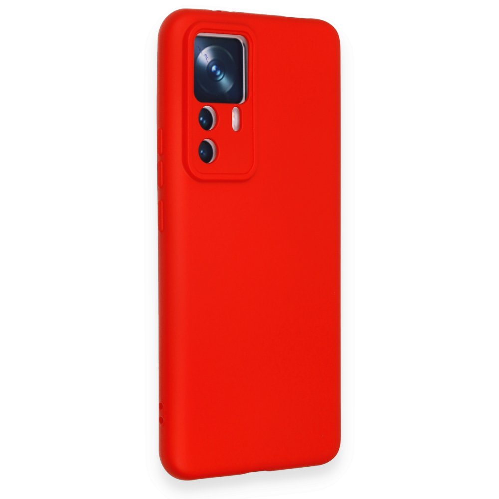 Xiaomi Mi 12T Pro Kılıf Nano içi Kadife Silikon - Kırmızı  Xiaomi Mi 12T Pro Kılıf Nano içi Kadife Silikon - Kırmızı