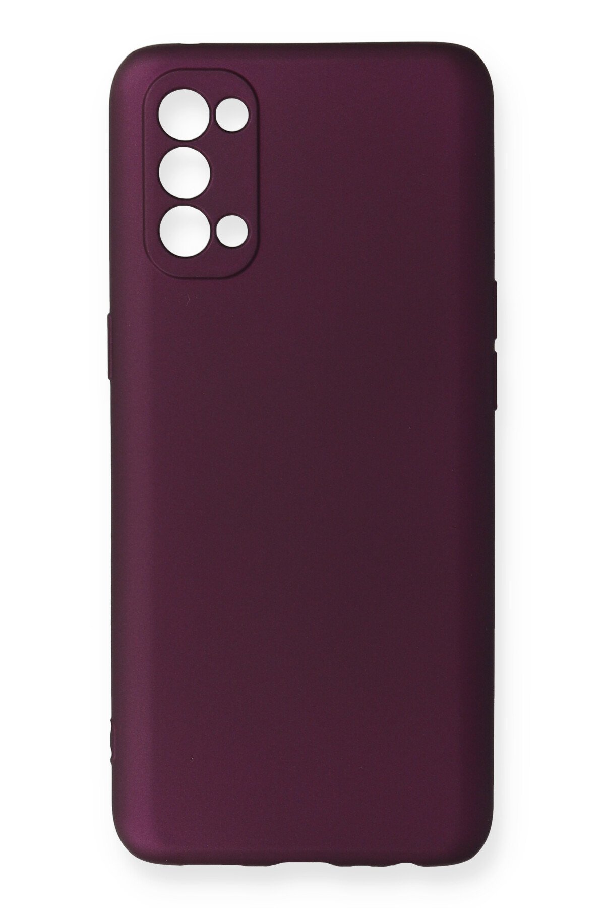  Oppo Reno 4 Kılıf First Silikon - Mürdüm
