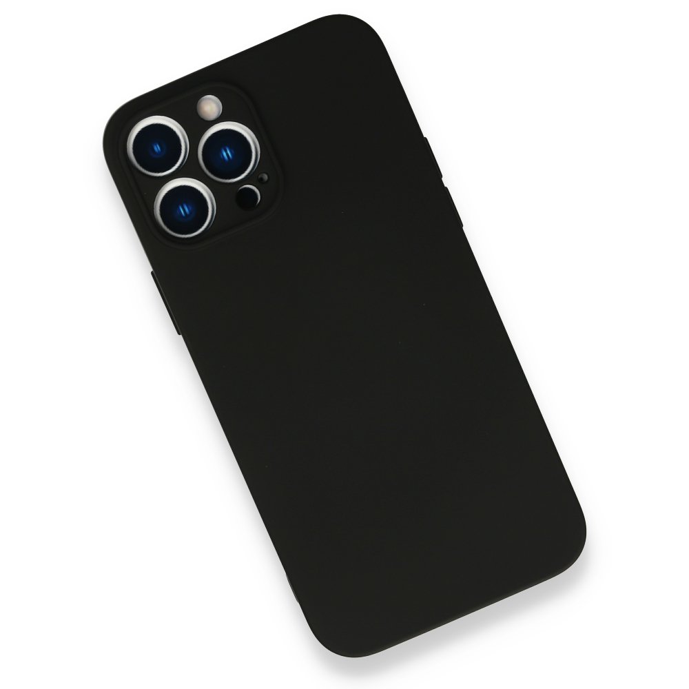 iPhone 13 Pro Max Kılıf Nano içi Kadife Silikon - Siyah iPhone 13 Pro Max Kılıf Nano içi Kadife Silikon - Siyah
