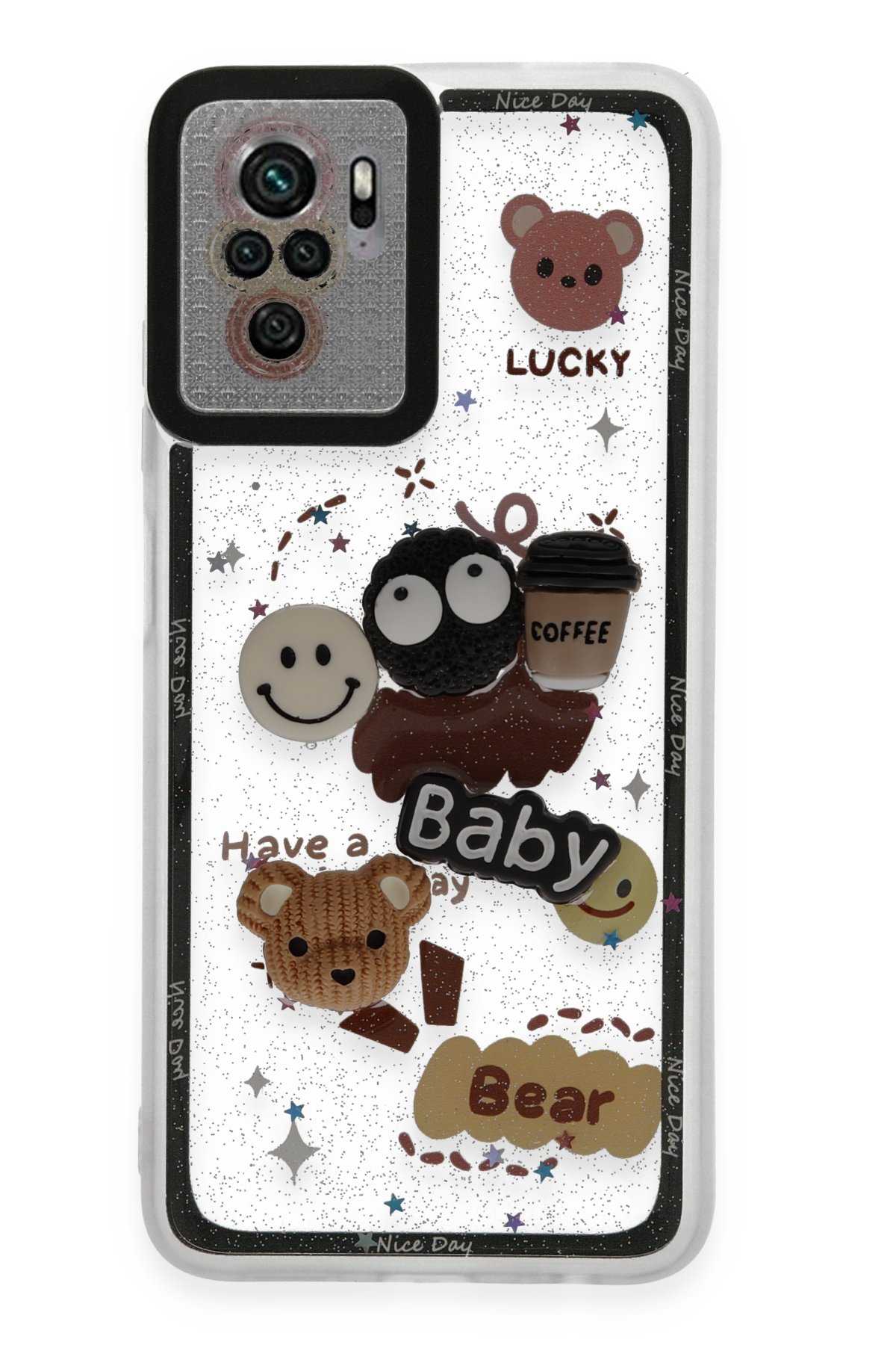  Xiaomi Poco M5s Kılıf Sweet Desenli Silikon Kapak - Sarı