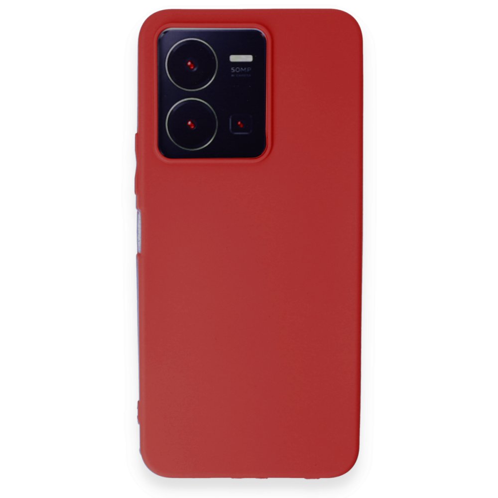 Vivo Y22S Kılıf First Silikon - Kırmızı Vivo Y22S Kılıf First Silikon - Kırmızı