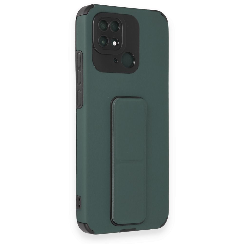 Xiaomi Poco C40 Kılıf Mega Standlı Silikon - Yeşil Xiaomi Poco C40 Kılıf Mega Standlı Silikon - Yeşil