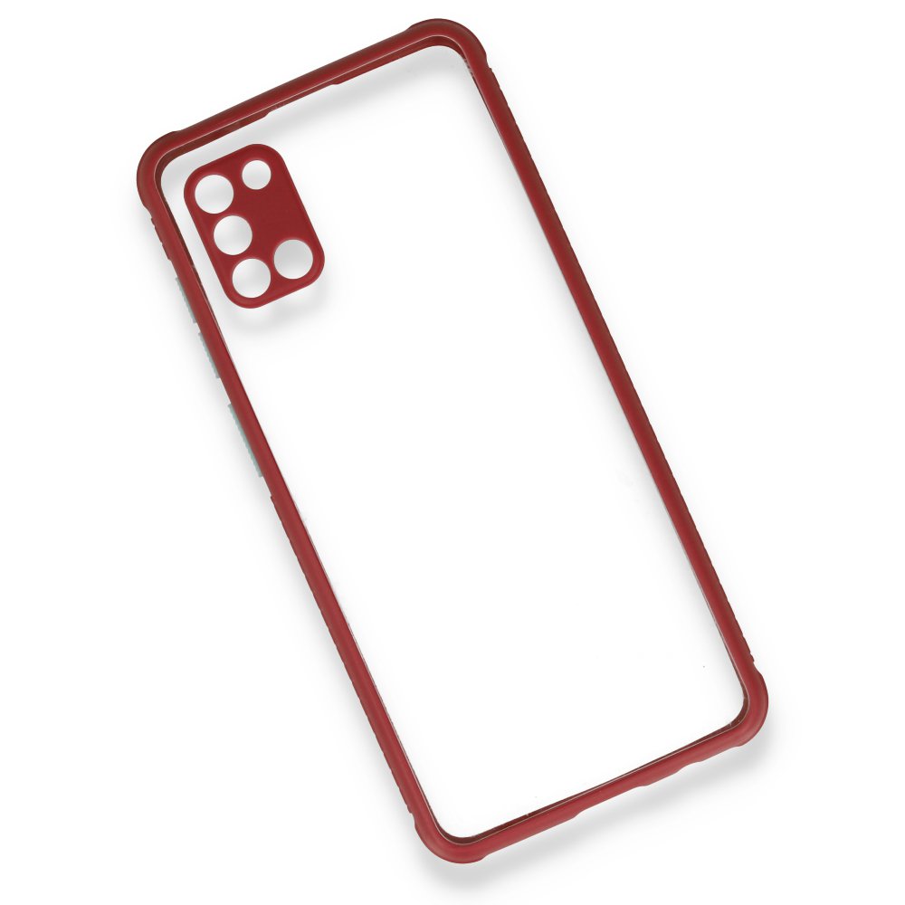  Samsung Galaxy A31 Kılıf Miami Şeffaf Silikon - Fuşya