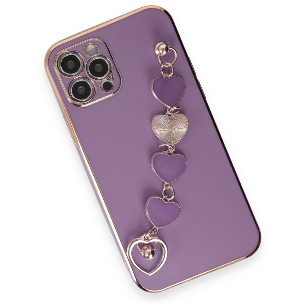  iPhone 12 Pro Kılıf Esila Silikon - Mor