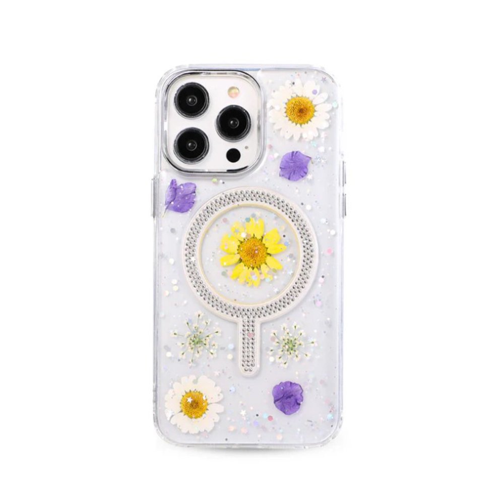  iPhone 15 Pro Max Flower Magsafe Kapak - Sarı