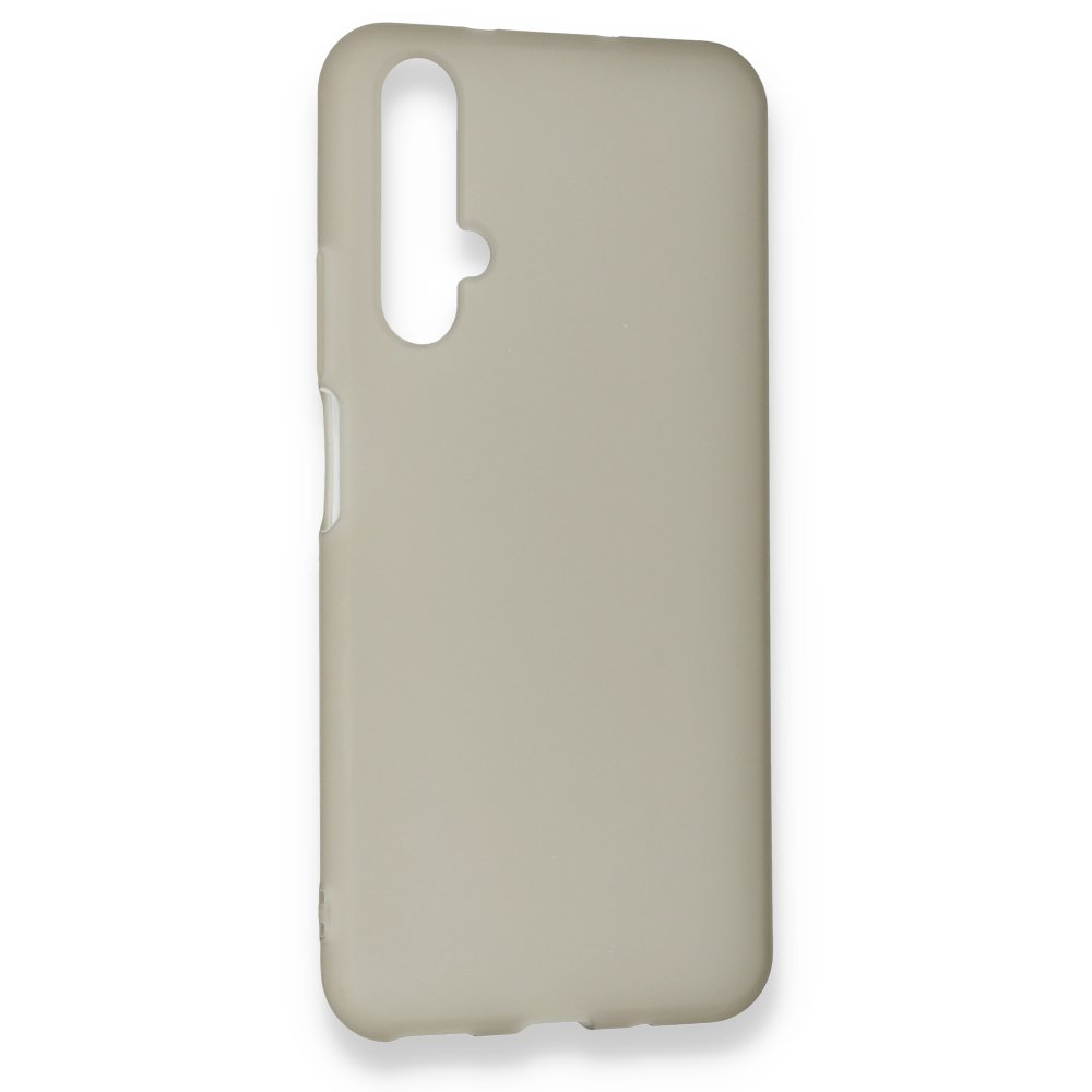 Huawei Nova 5T Kılıf Hopi Silikon - Füme  Huawei Nova 5T Kılıf Hopi Silikon - Füme