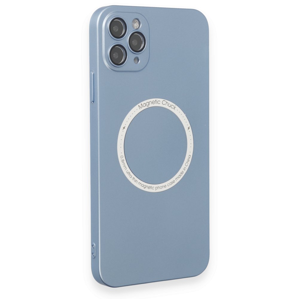 iPhone 11 Pro Max Kılıf Jack Magneticsafe Lens Silikon - Sierra Blue iPhone 11 Pro Max Kılıf Jack Magneticsafe Lens Silikon - Sierra Blue