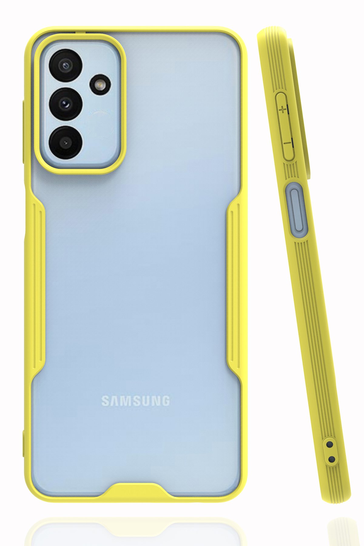  Samsung Galaxy M23 Kılıf Platin Silikon - Sarı