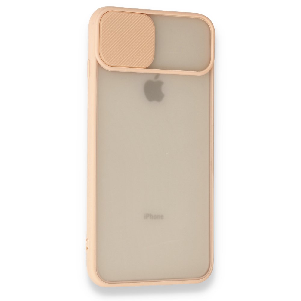  iPhone 7 Plus Kılıf Palm Buzlu Kamera Sürgülü Silikon - Pembe