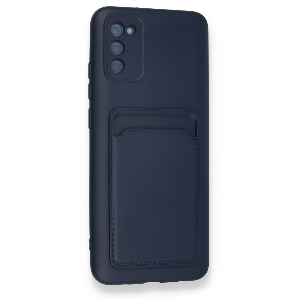  Samsung Galaxy A02S Kılıf Kelvin Kartvizitli Silikon - Lacivert