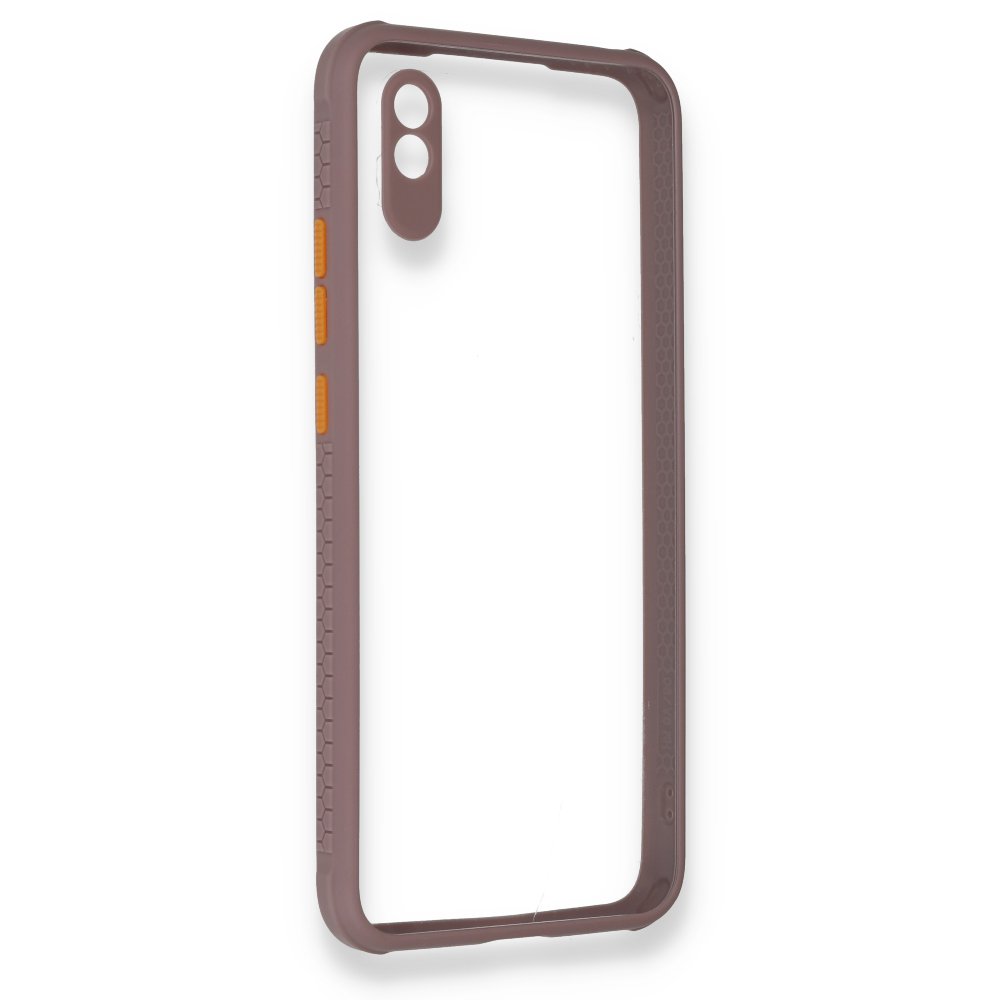Redmi 9A Kılıf Miami Şeffaf Silikon - Açık Mor Redmi 9A Kılıf Miami Şeffaf Silikon - Açık Mor