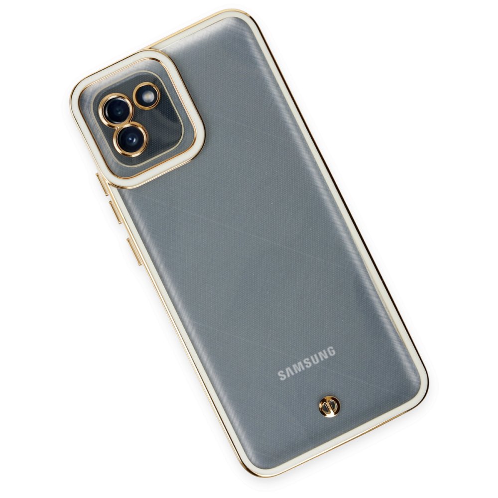  Samsung Galaxy A03 Kılıf Liva Lens Silikon - Beyaz