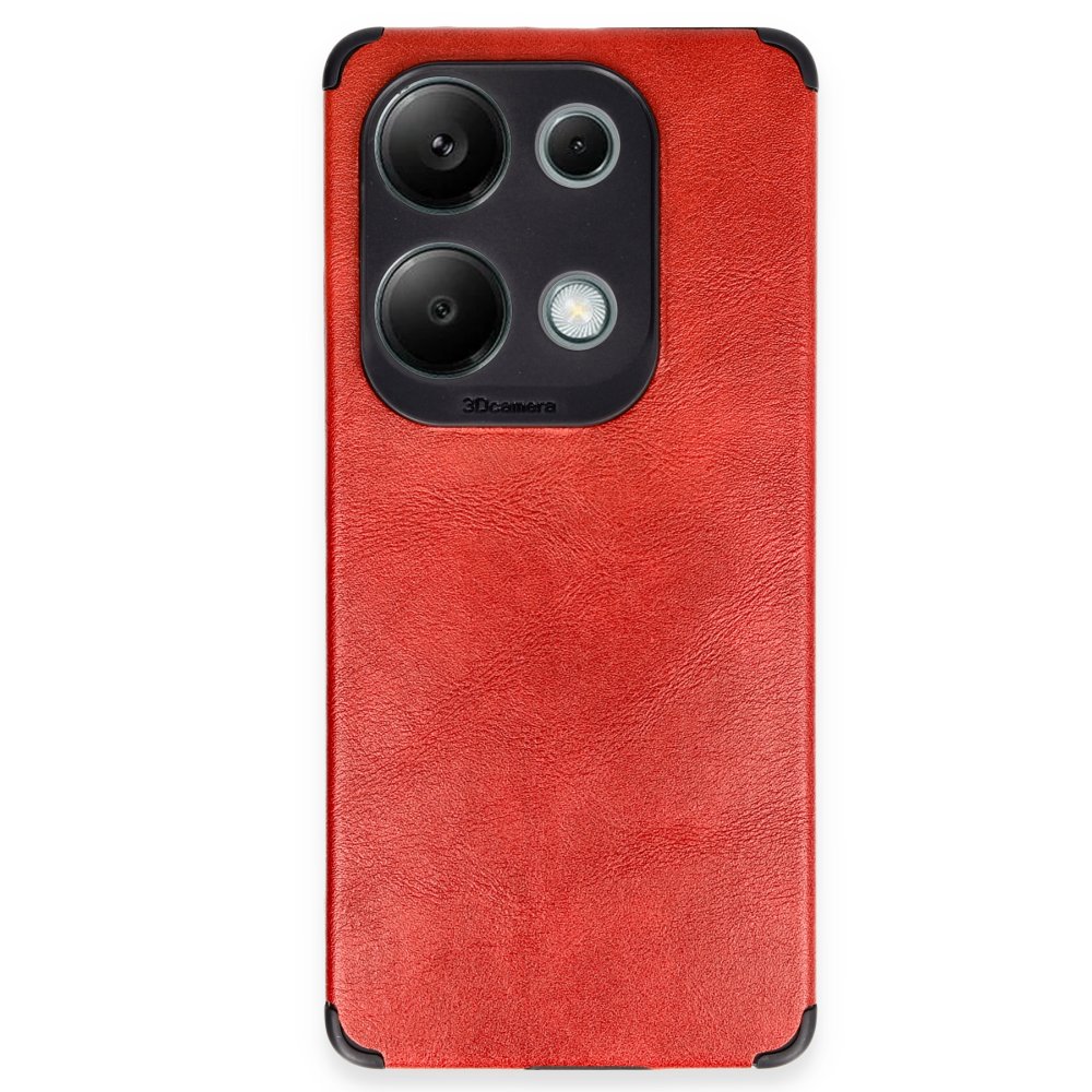 Redmi Note 13 4G Kılıf Loop Deri Silikon - Kırmızı