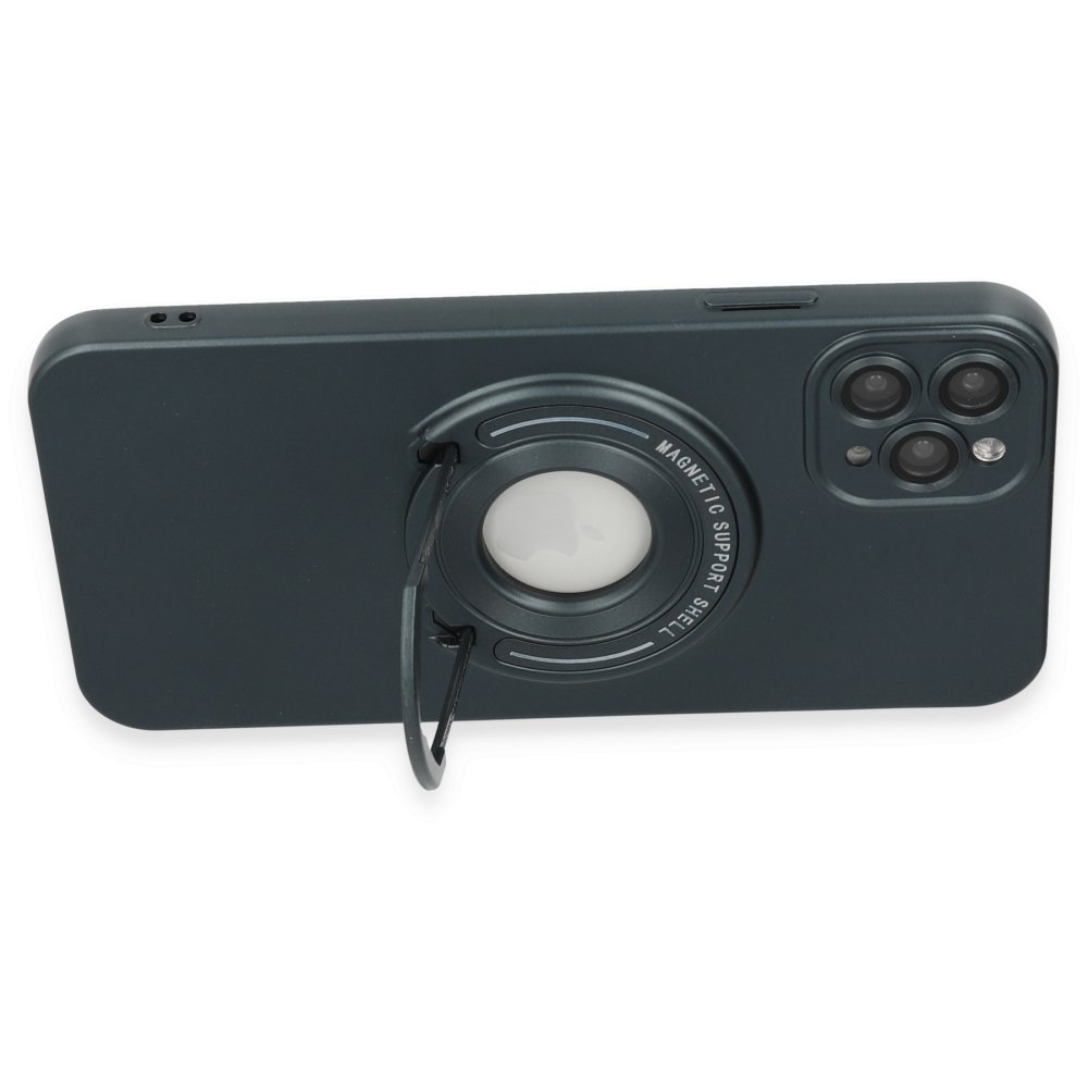  iPhone 11 Pro Max Kılıf Lukka Magneticsafe Kapak - Koyu Yeşil