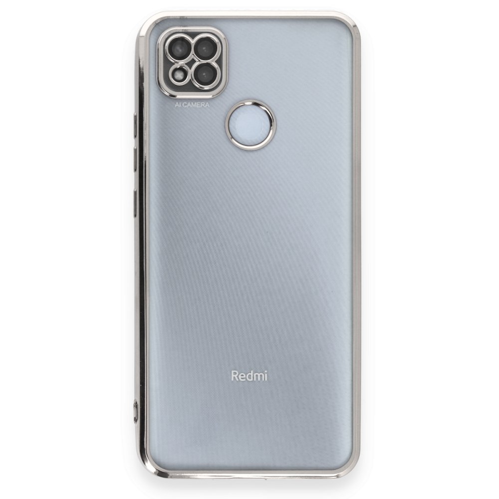 Redmi 9C Kılıf Razer Lensli Silikon - Gümüş