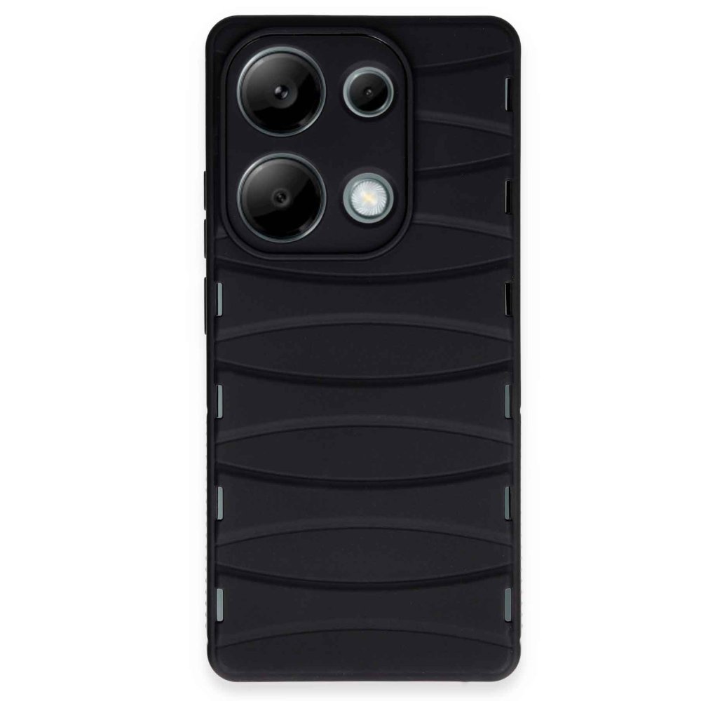  Xiaomi Poco M6 Pro 4G Kılıf Bibercas Silikon Kapak - Siyah