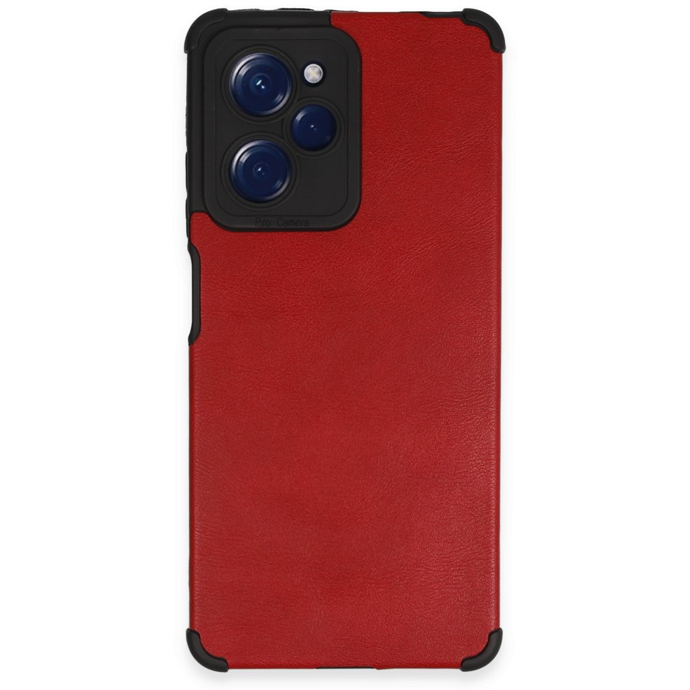 Redmi Note 12 Pro 5G Kılıf Loop Deri Silikon - Kırmızı