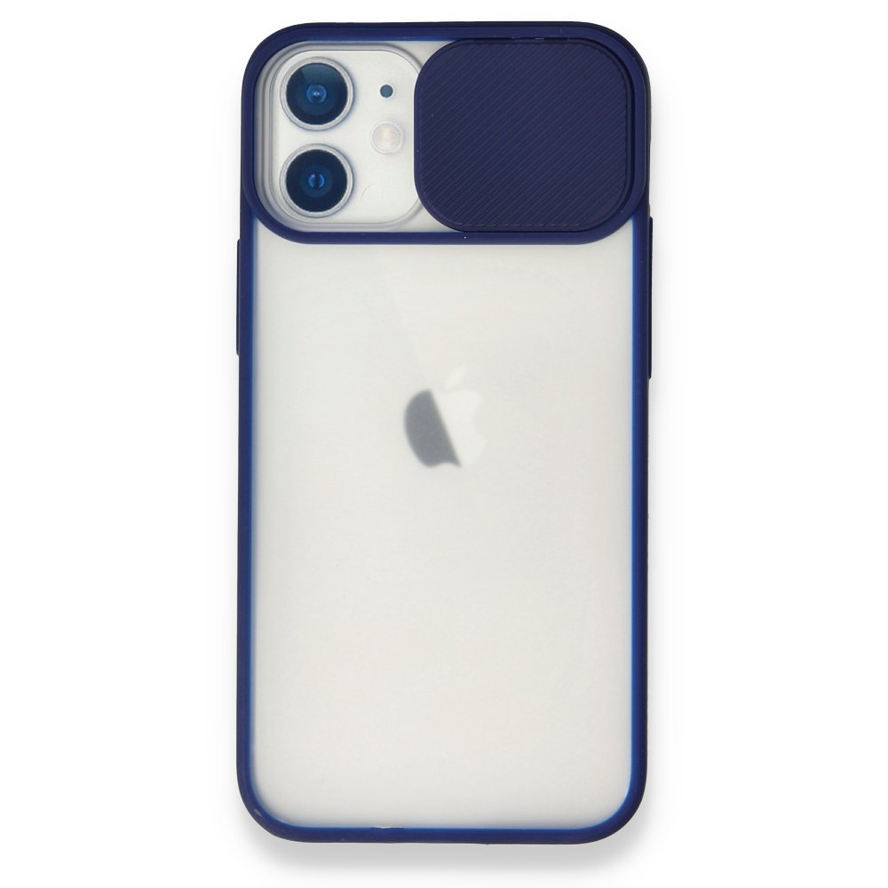 iPhone 11 Kılıf Palm Buzlu Kamera Sürgülü Silikon - Lacivert iPhone 11 Kılıf Palm Buzlu Kamera Sürgülü Silikon - Lacivert